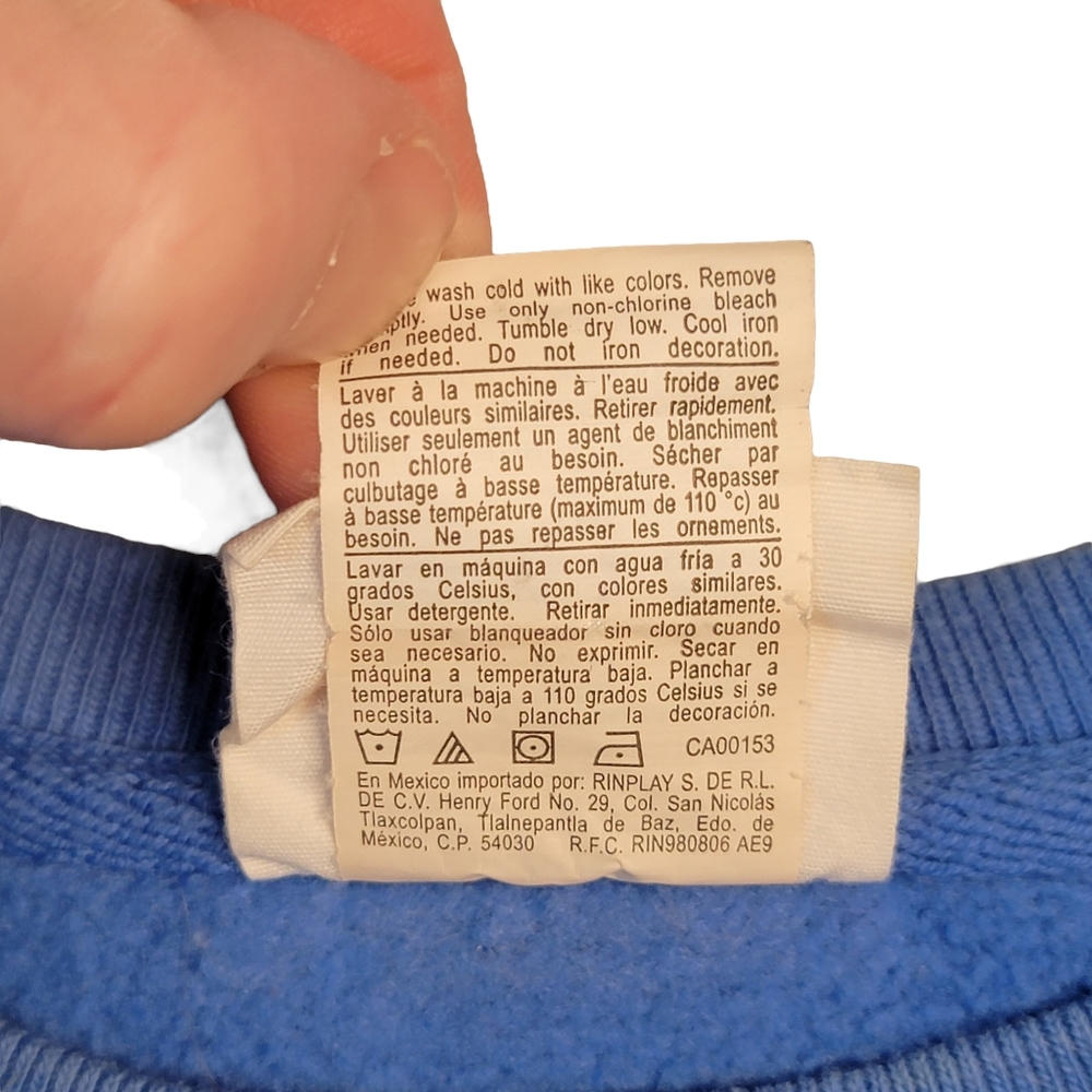 Champion Reverse Weave Vintage Y2K Heavy Light Blue Crewneck Sweatshirt Size XS - Picture 10 of 15